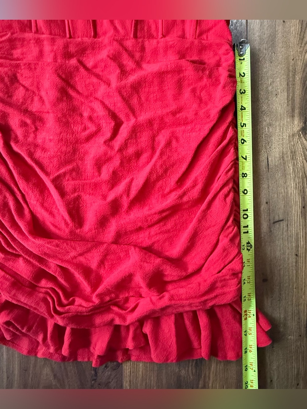 Alice Elle Regal World Mini Dress Red Ruched Ruffle Size 12 - Picture 6 of 9